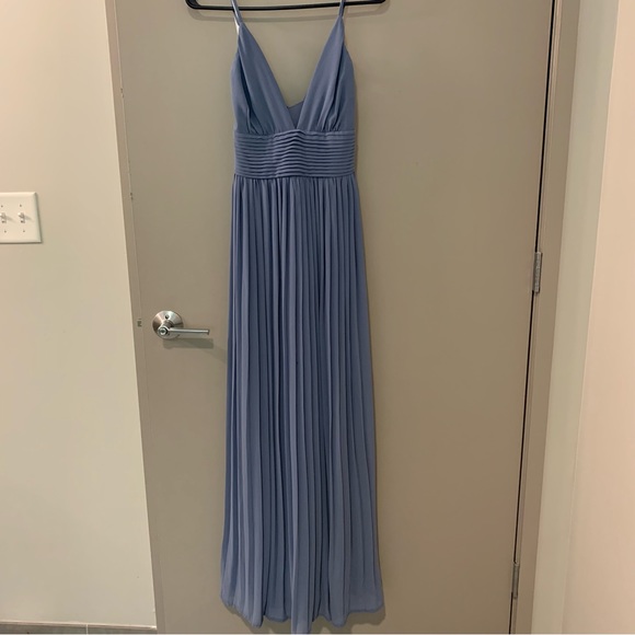 Lulu’s Slate Blue Gown - Picture 3 of 6